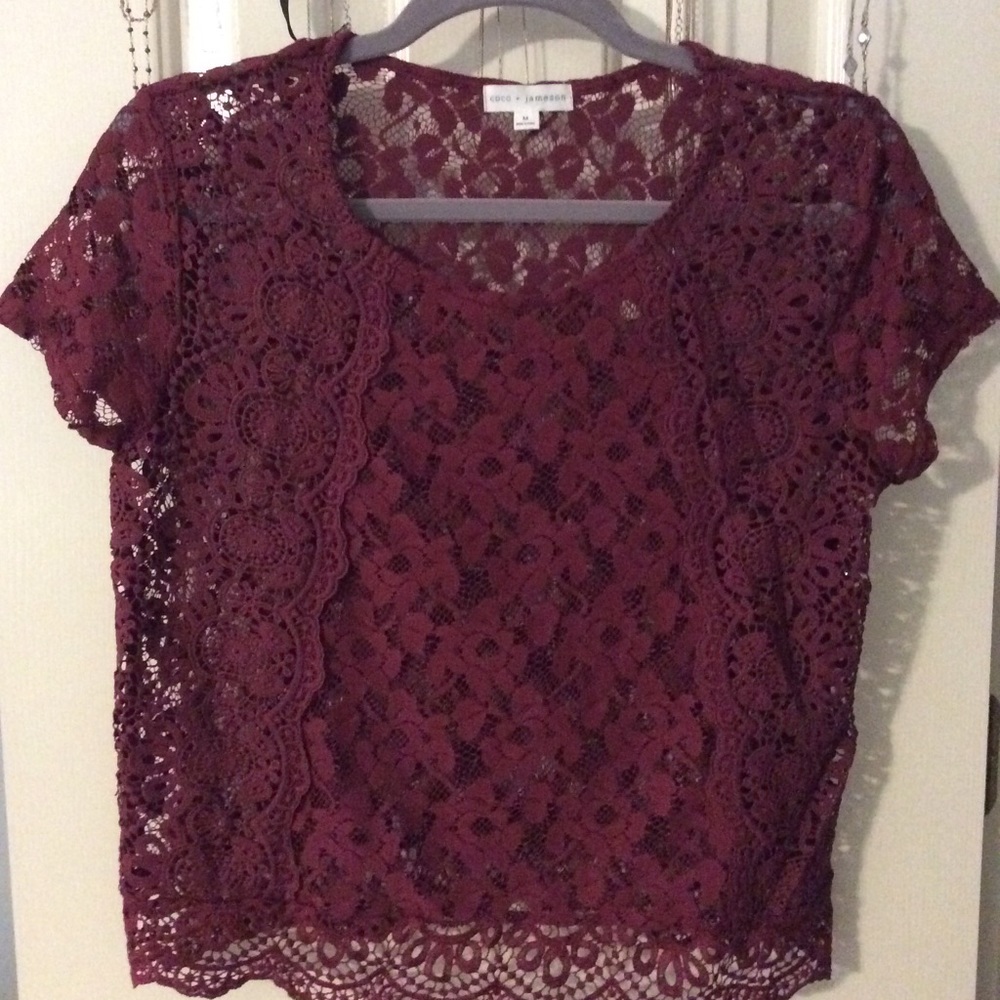 Coco + Jameson Berry Crop Top